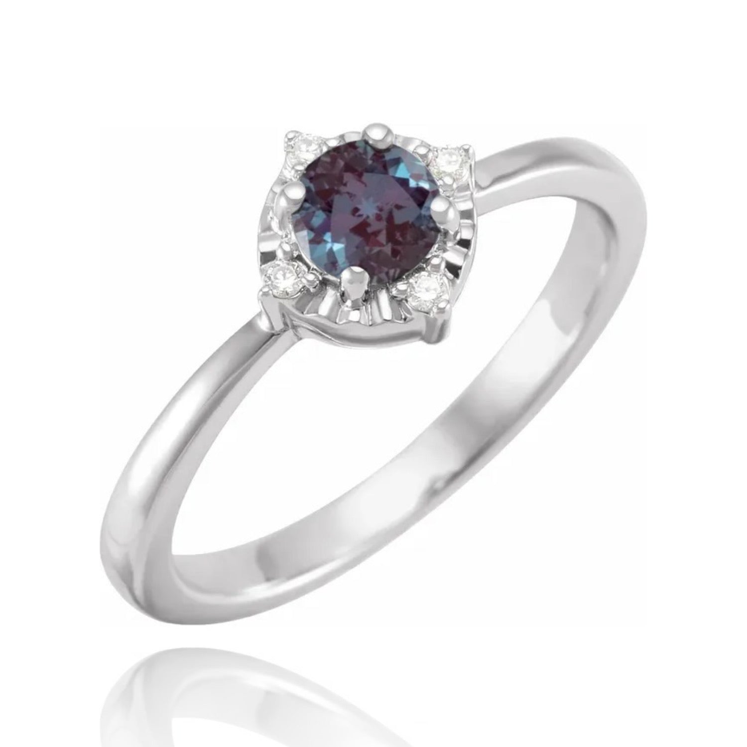 Birthstone Brilliance Color Gemstone and Diamond Ring