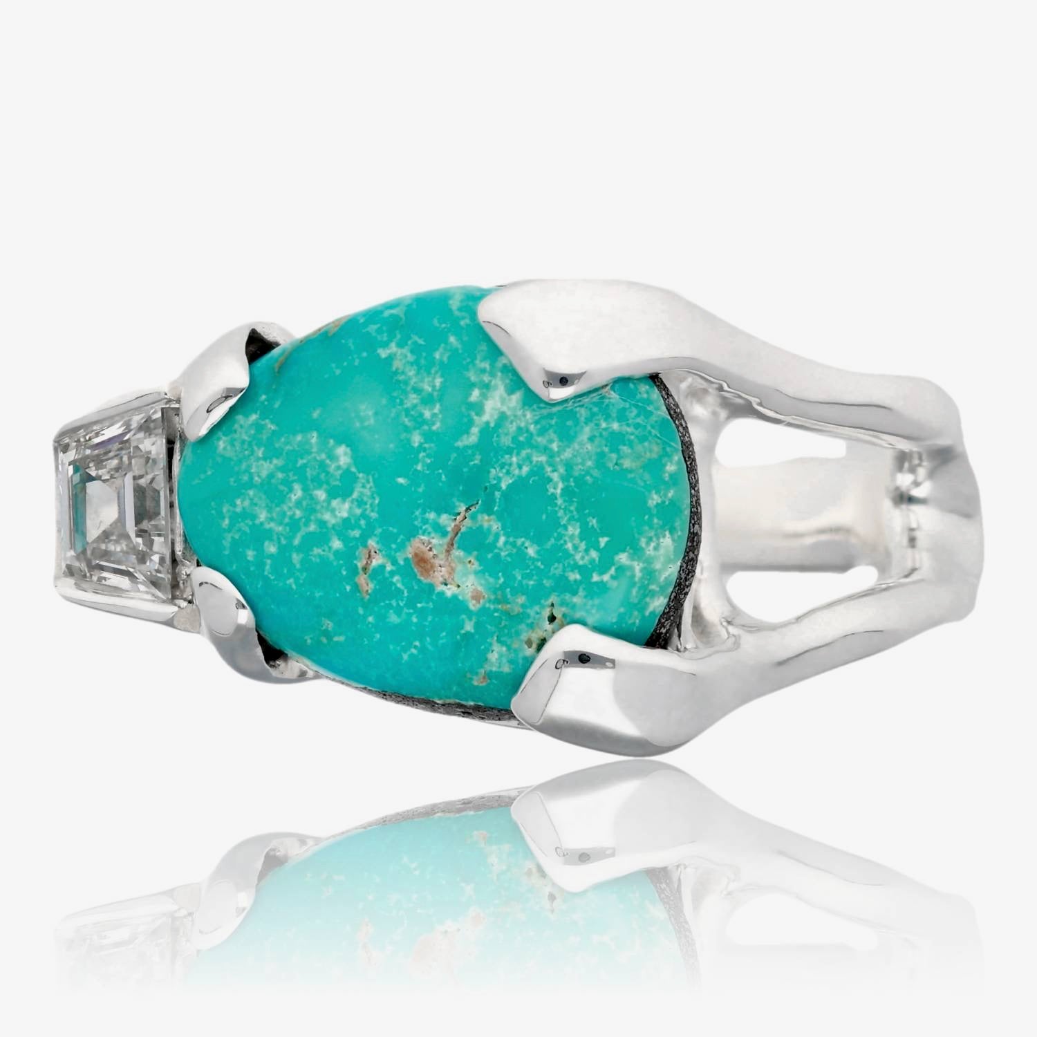 Waterfalls Turquoise and Diamond Ring