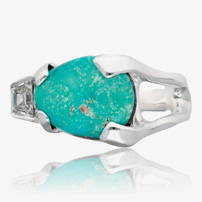 Waterfalls Turquoise and Diamond Ring