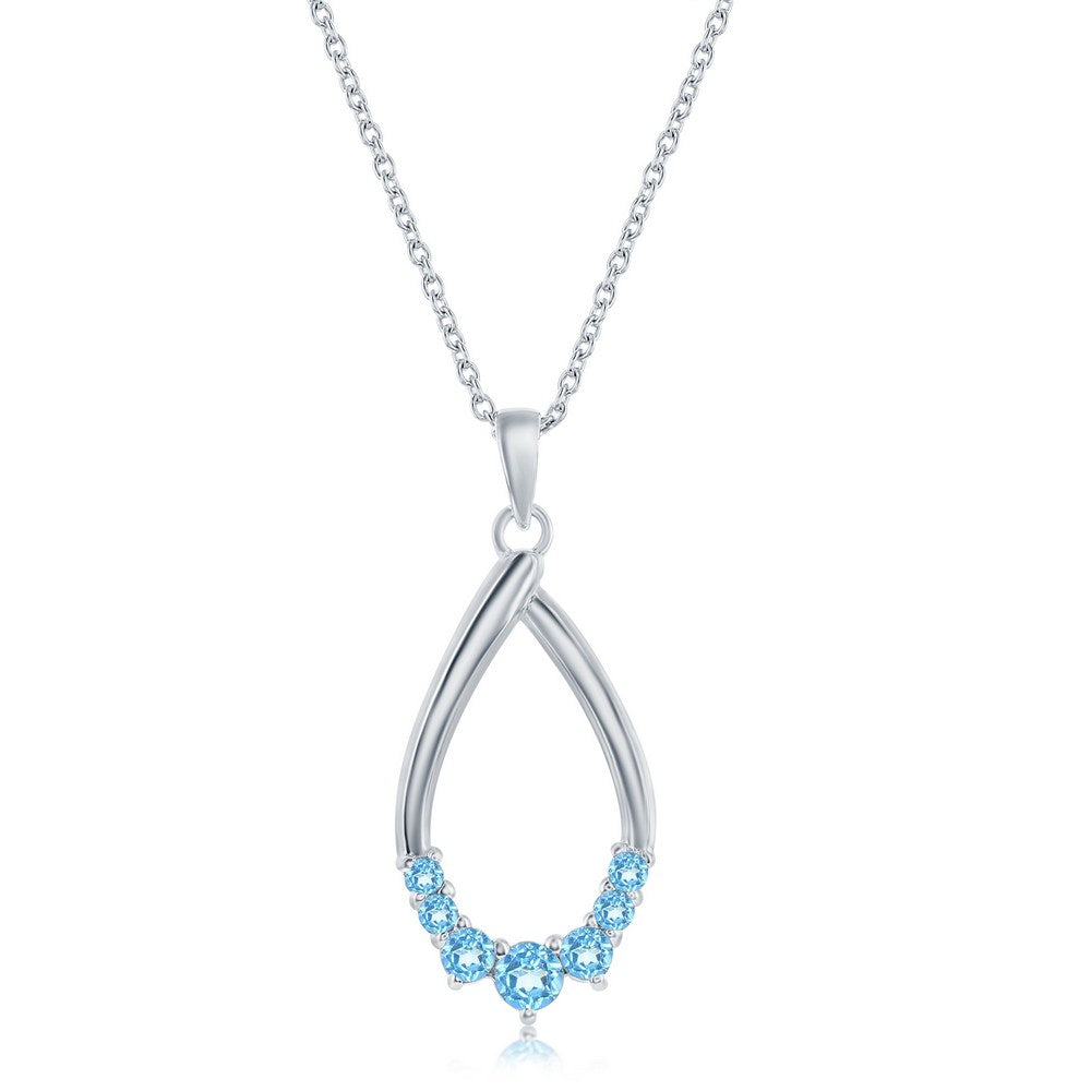 Rain Drops Birthstone Necklace