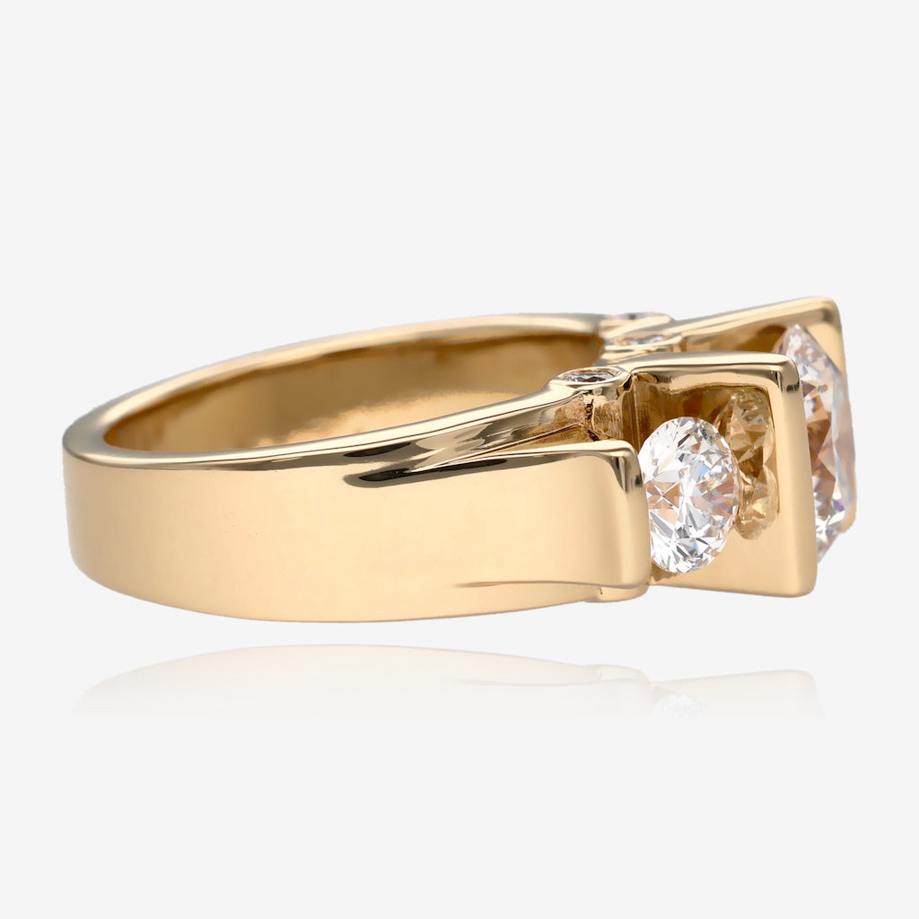 Modern Brilliance Lab Grown Three Diamond Ring