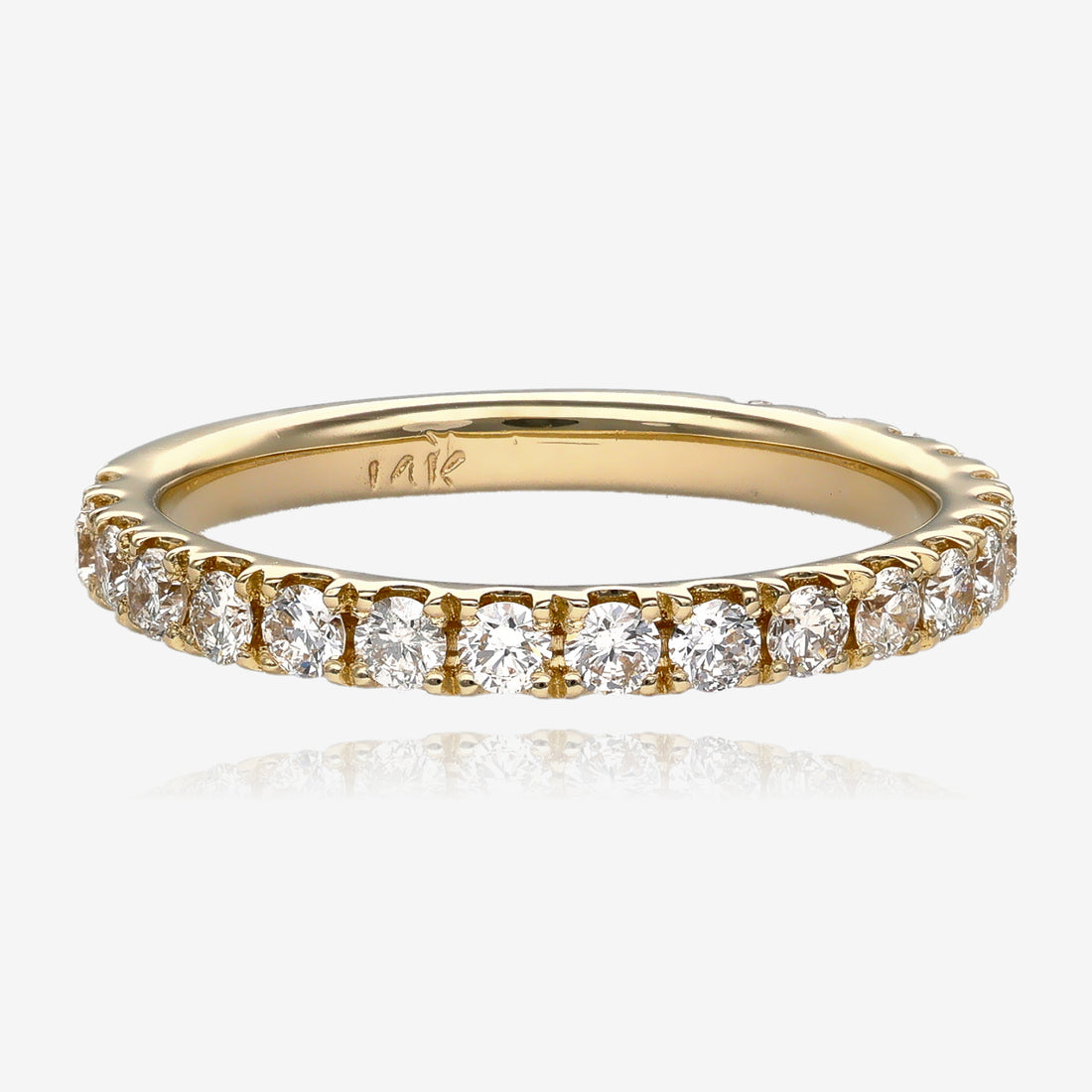 Yellow Gold Natural Diamond Line Band