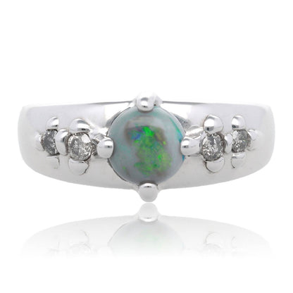 Harbor Lights Opal and Gray Diamond ring