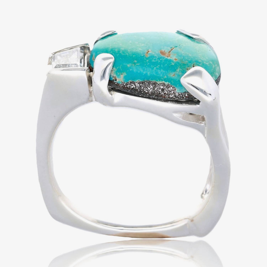 Waterfalls Turquoise and Diamond Ring