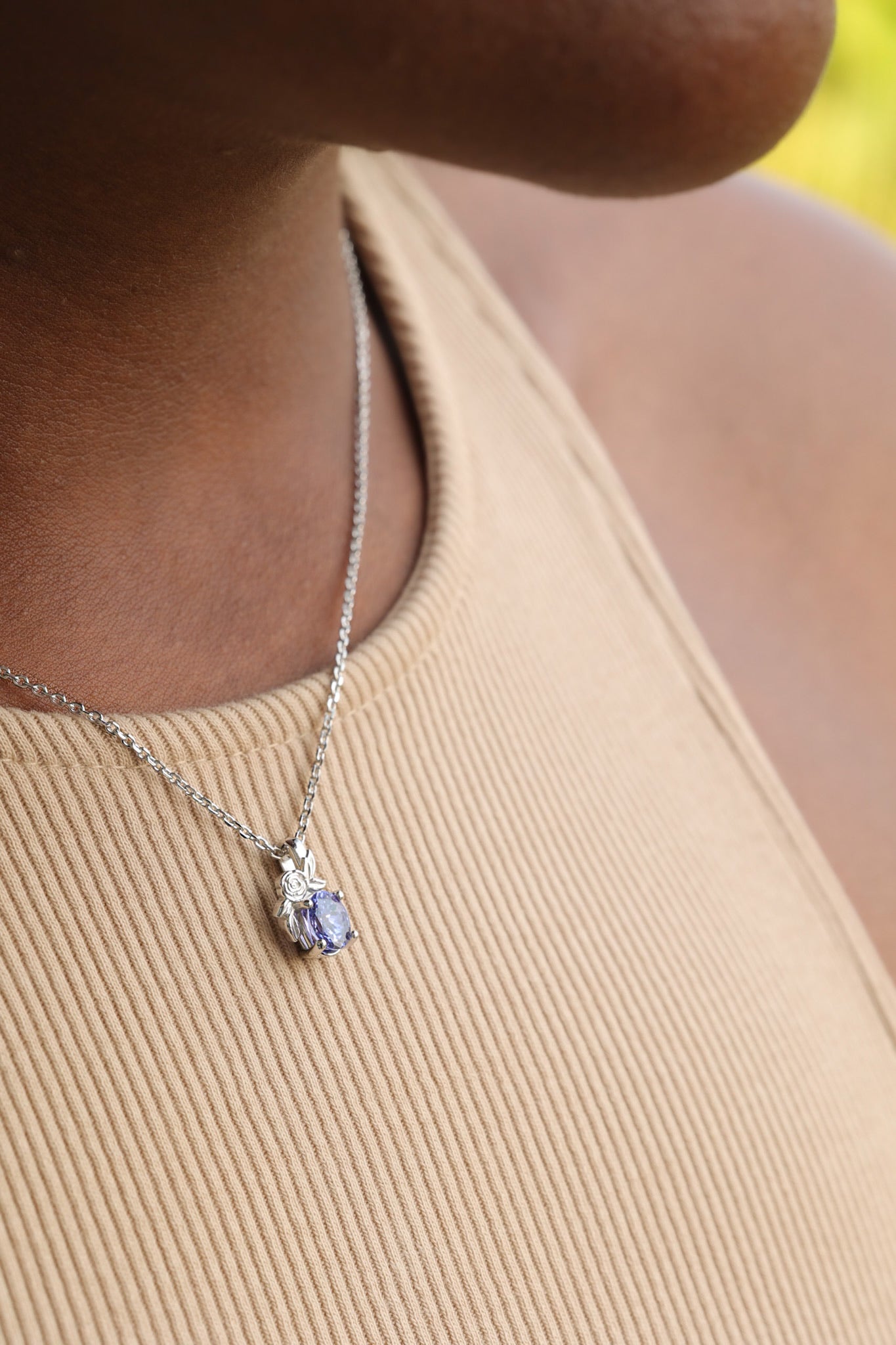 Precious Blossom Pendant in Tanzanite