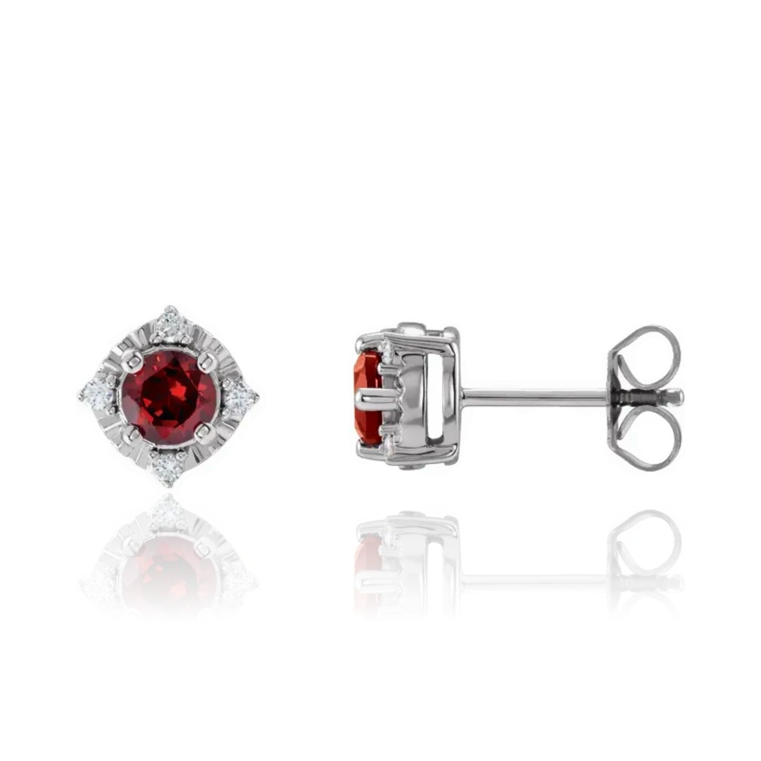 Birthstone Brilliance Color Gemstone and Diamond Earrings