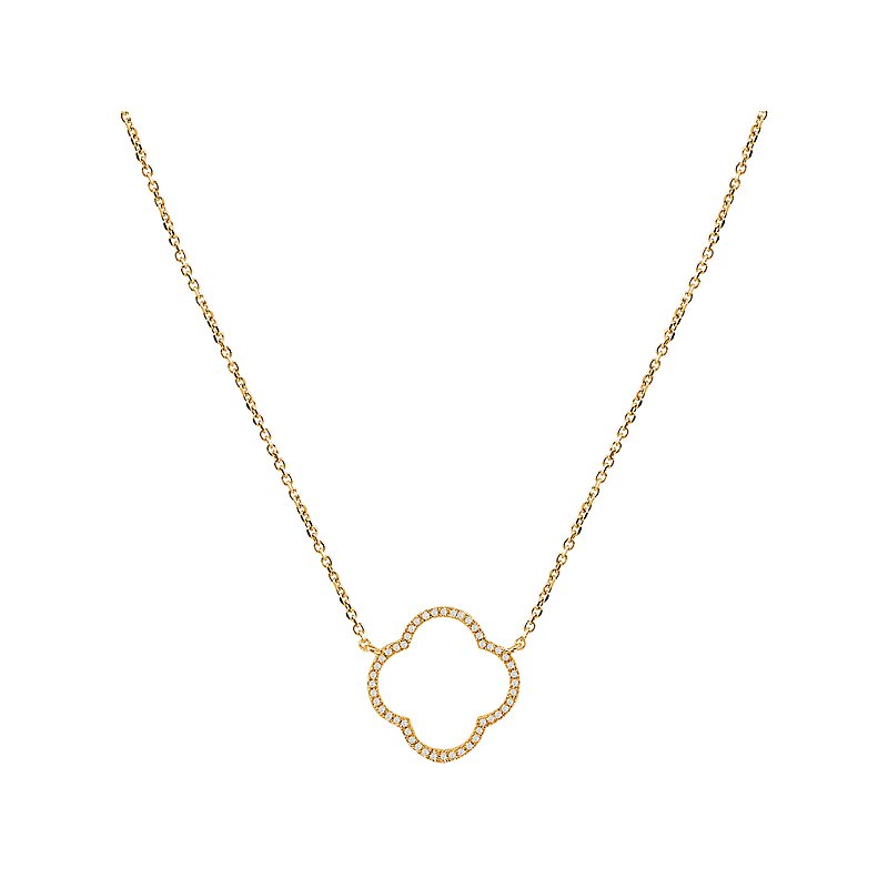 Tesoro Iconic Clover Blossom Design Diamond Necklace