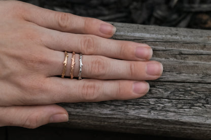 Rose Gold Ring, Twig Band