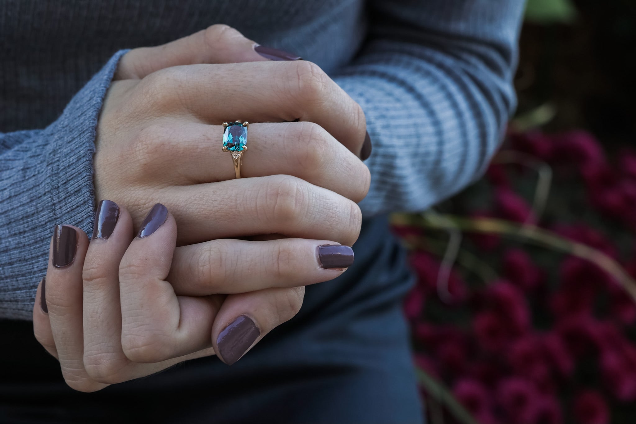 Deep Waters Alexandrite Ring in Yellow Gold