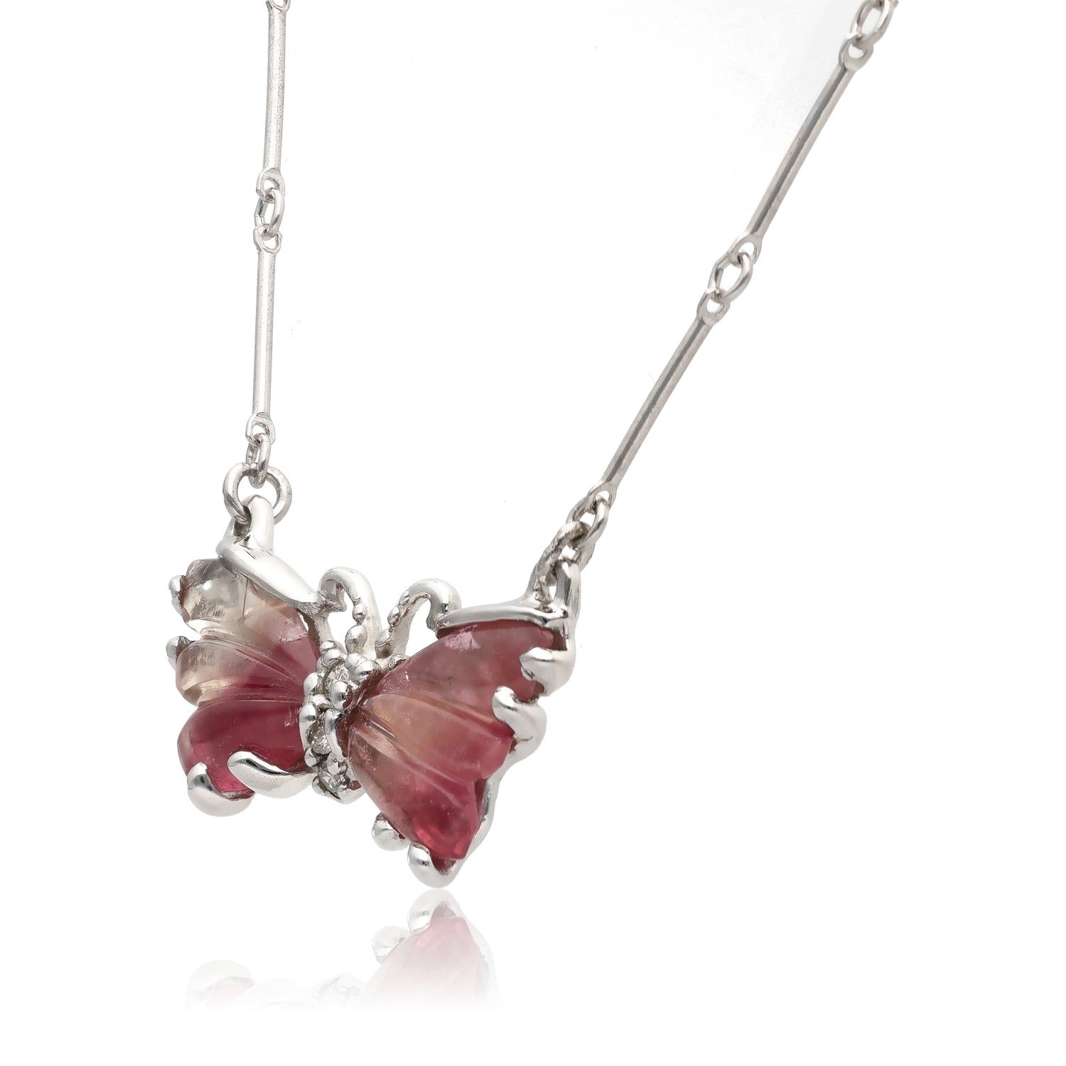 Picture Perfect Pink Butterfly Necklace