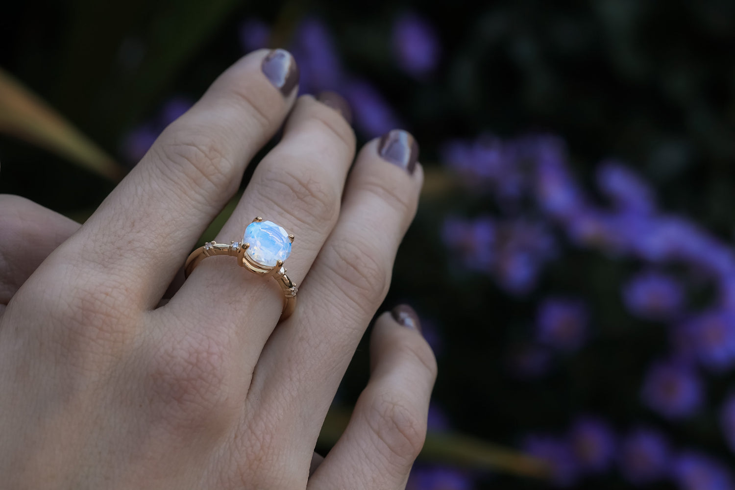 End of the Rainbow Moonstone Ring