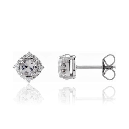 Birthstone Brilliance Color Gemstone and Diamond Earrings