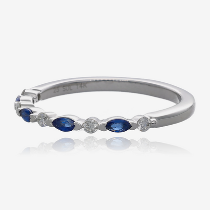 Dazzling Sapphire and Diamond Band