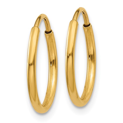 14k 14mm 1.25mm Endless Hoop Earring