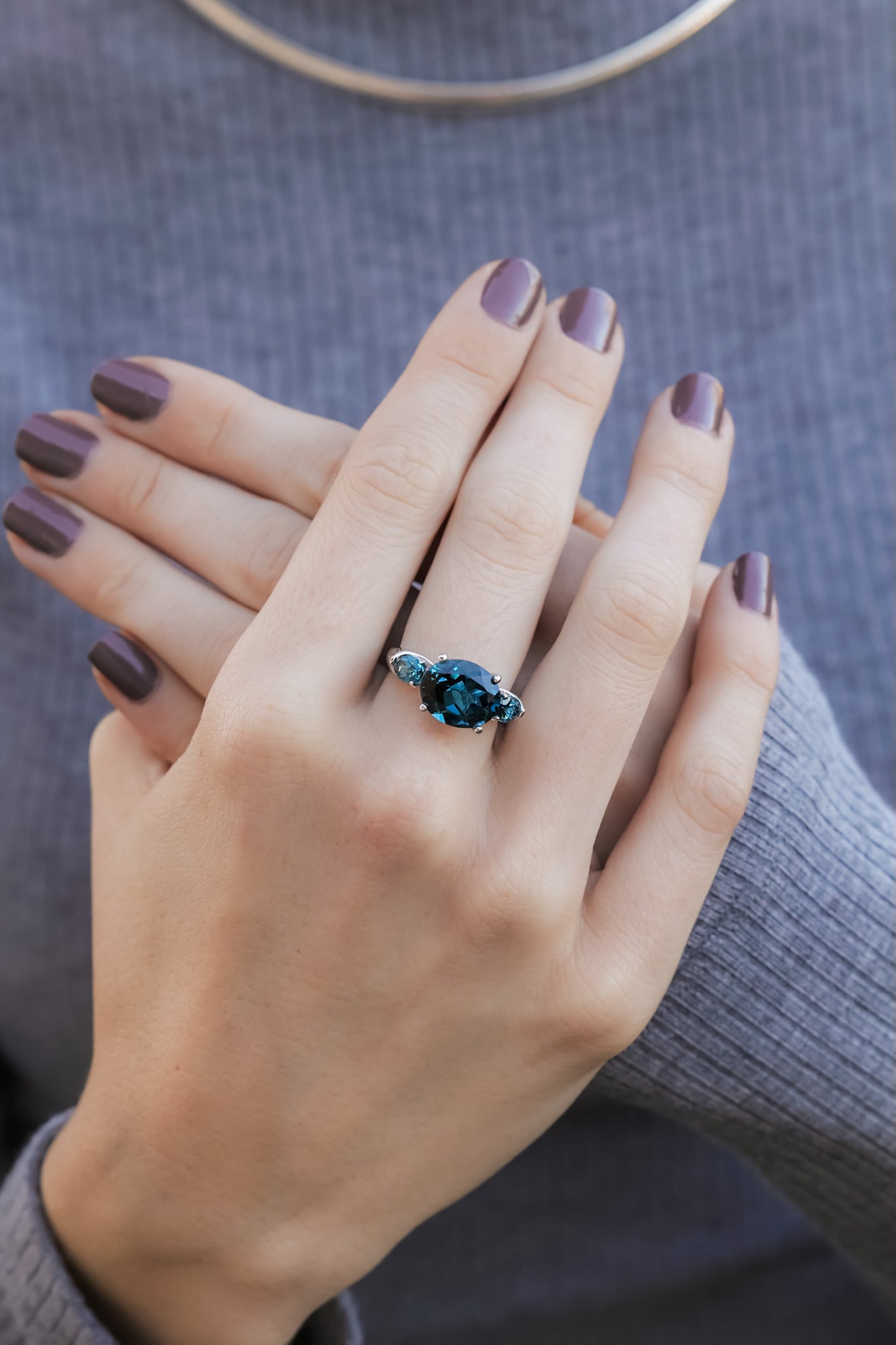 London Blue Topaz Triple Play Ring