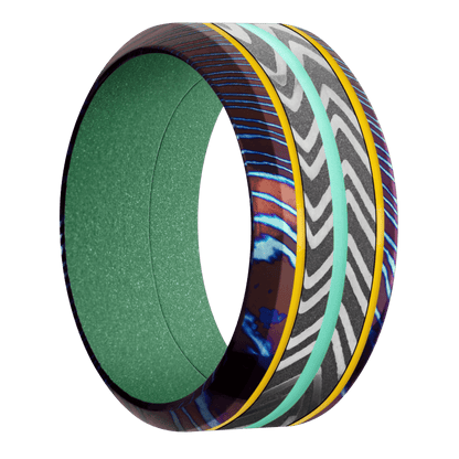 Titanium Damascus + Polish , Polish Finish + Squatch