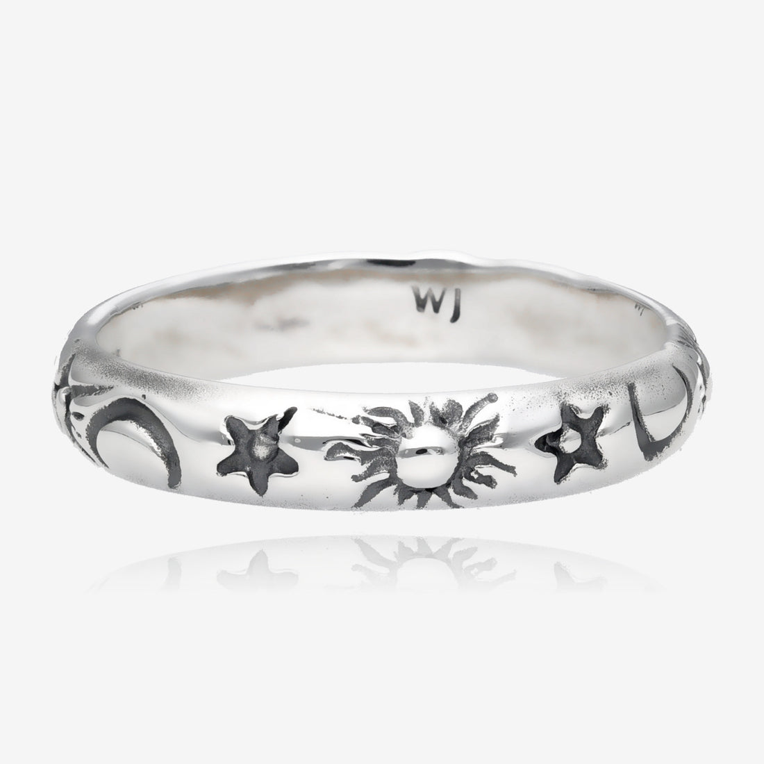 Silver Solar System Celestial Band, Narrow