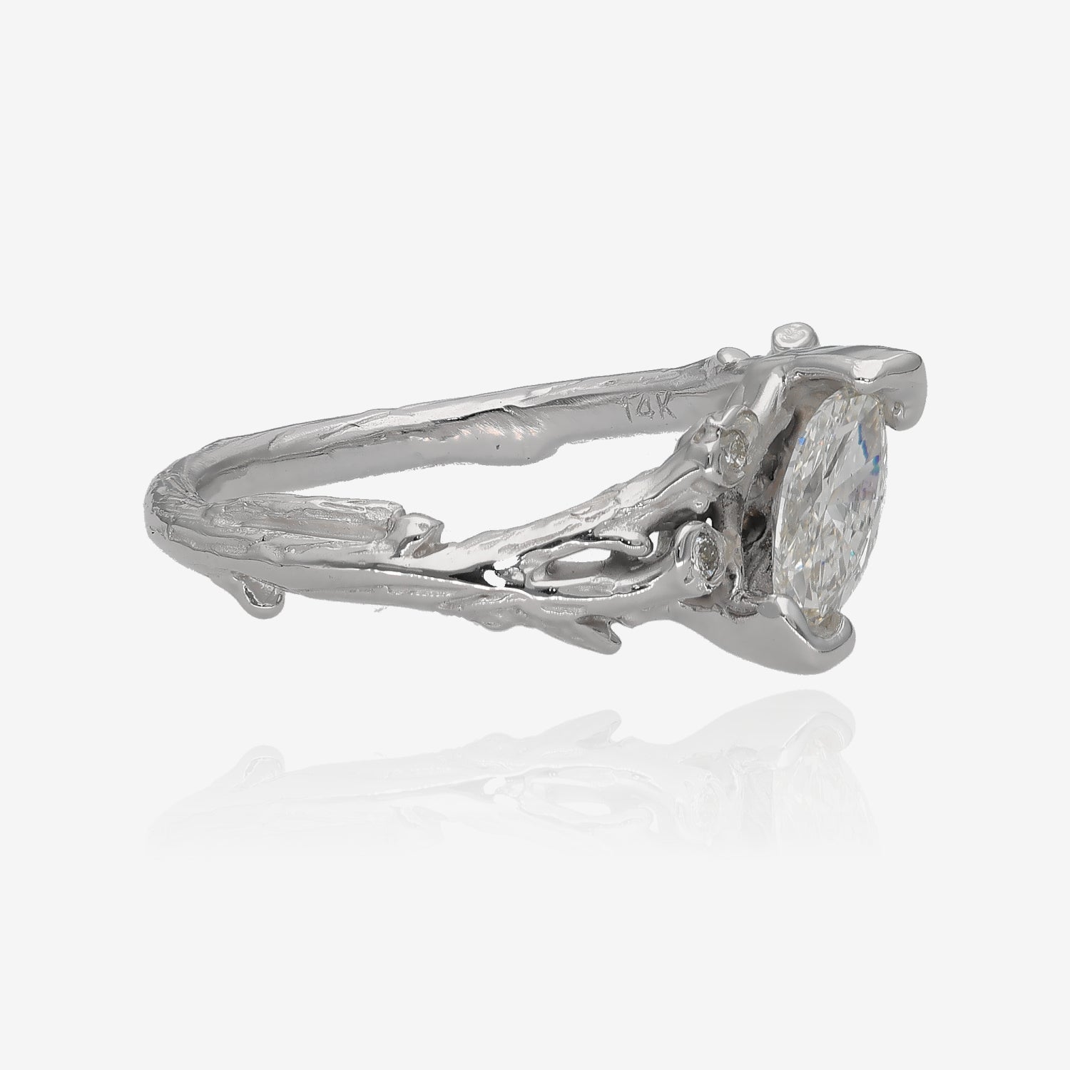 Tree Branches Marquise Diamond Ring