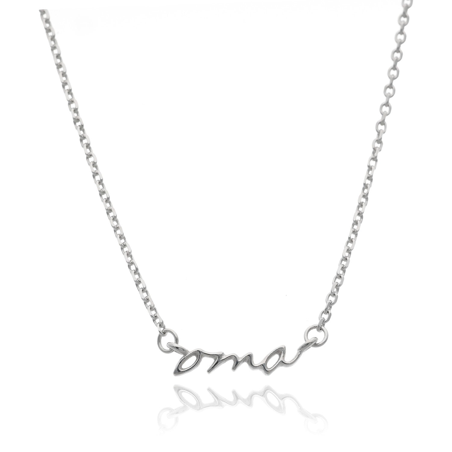 Grandma Necklace Sterling Silver