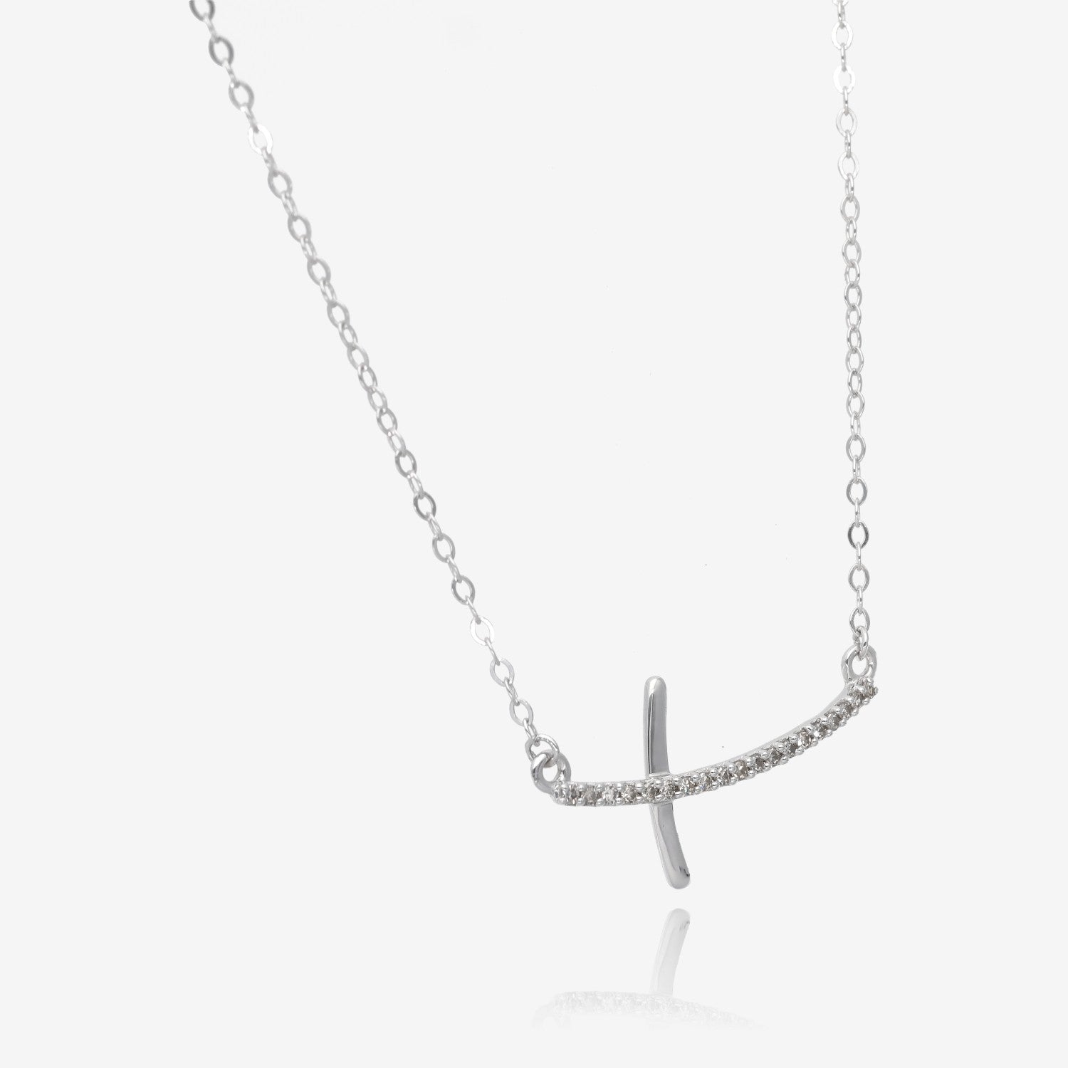 Diamond Take Up Your Cross Gold Necklace