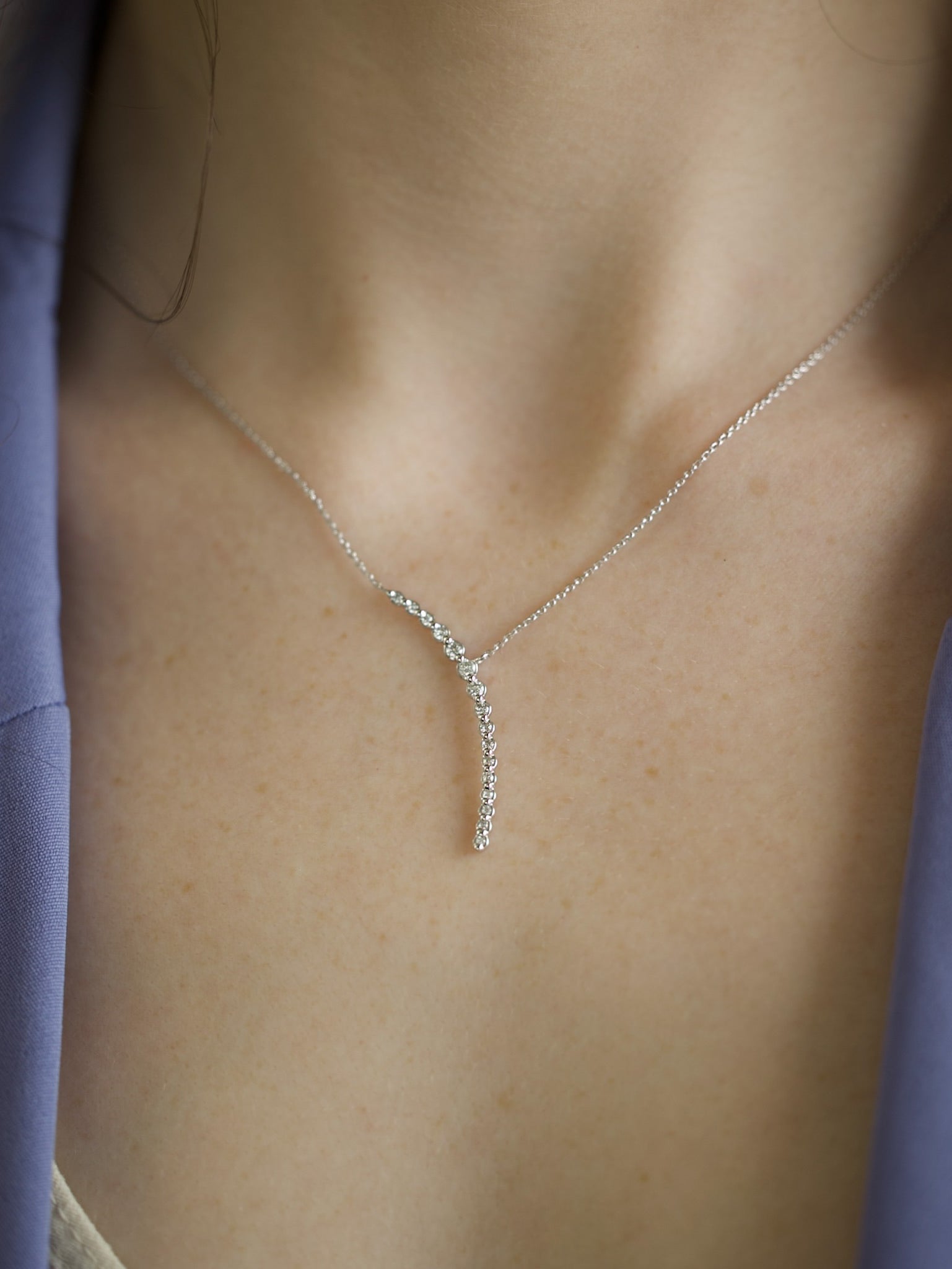 Naturally Brilliant Cascading Diamond Necklace and Earrings