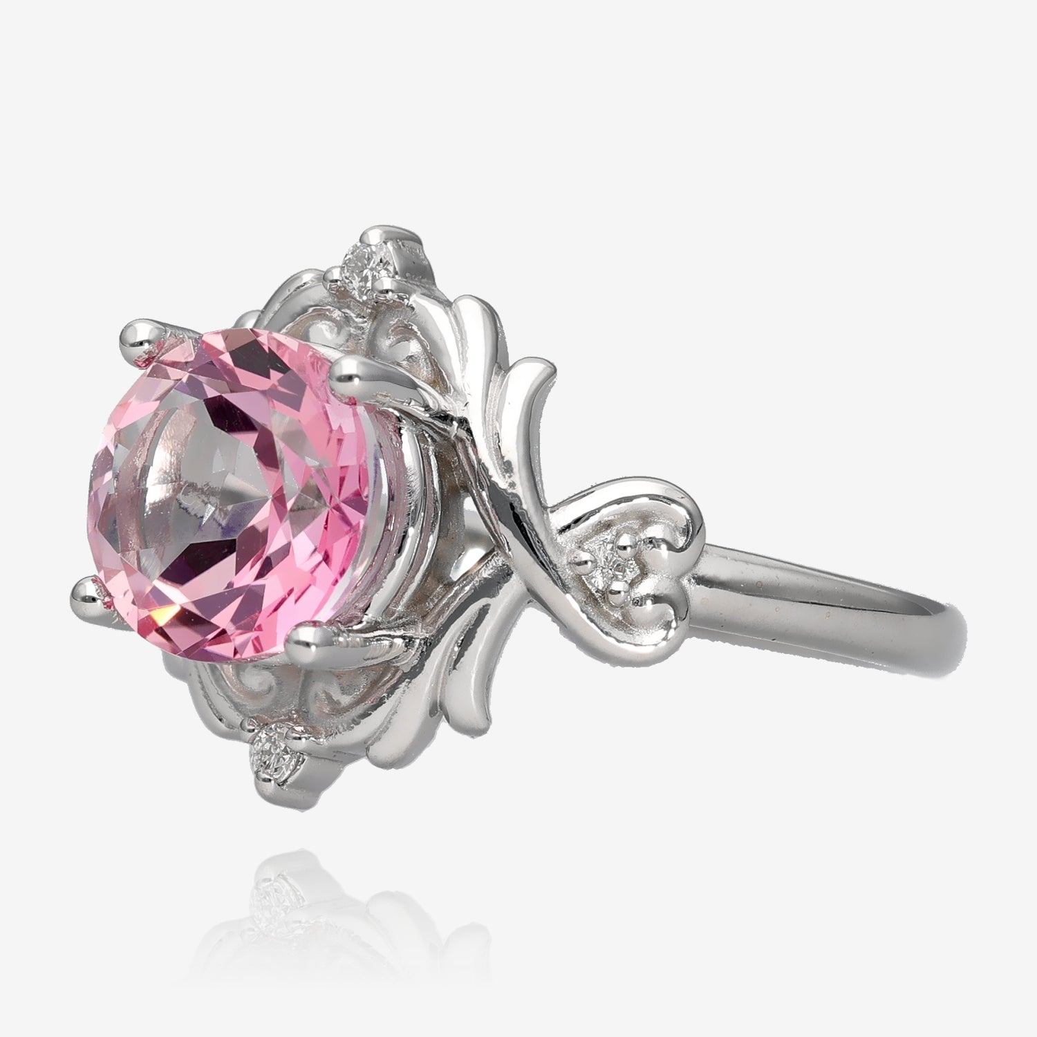 Malibu Pink Topaz and Diamond Ring