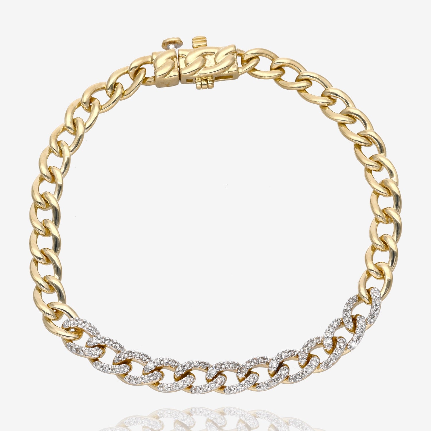 Twinkle and Shine Diamond Curb Link Bracelet