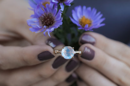 End of the Rainbow Moonstone Ring