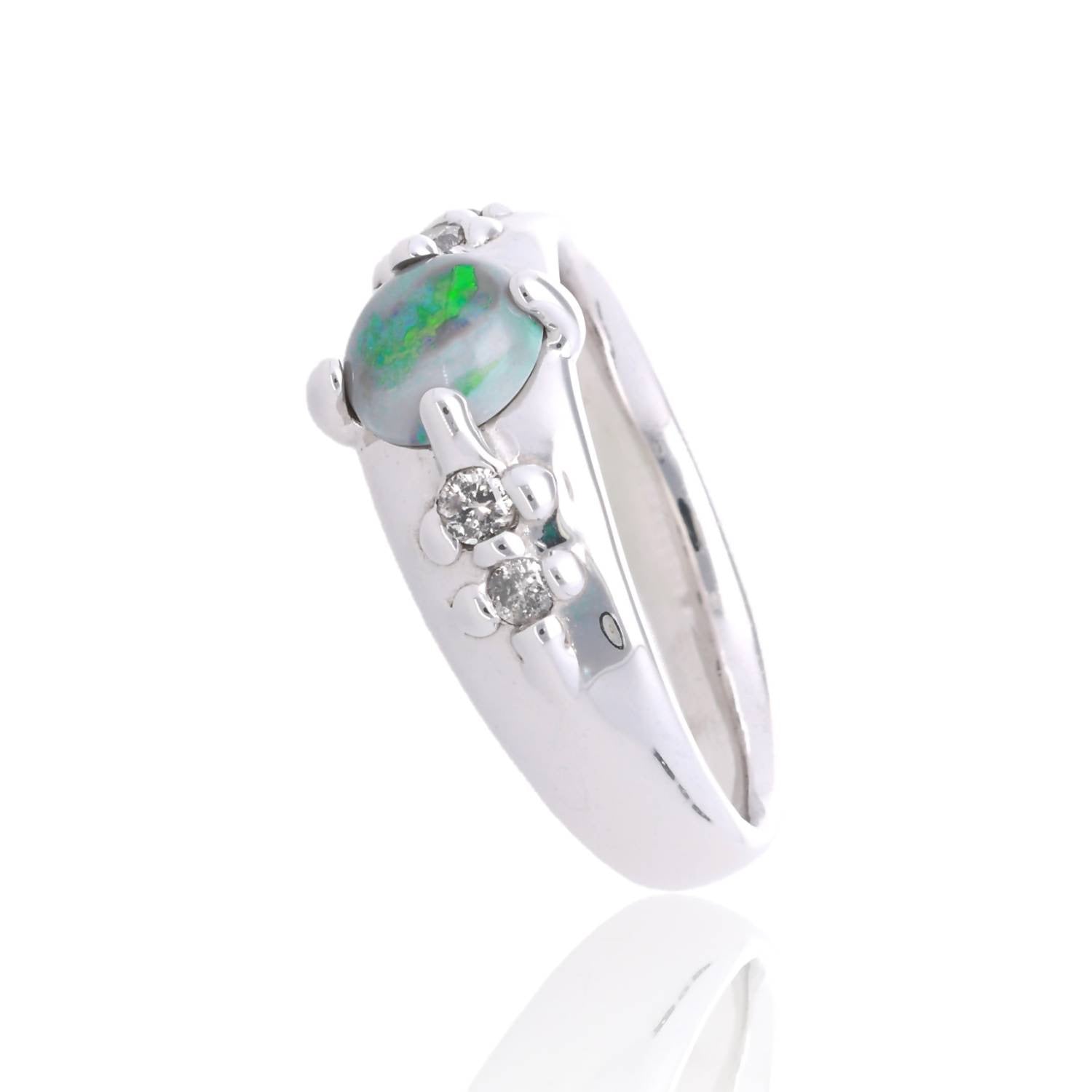 Harbor Lights Opal and Gray Diamond ring