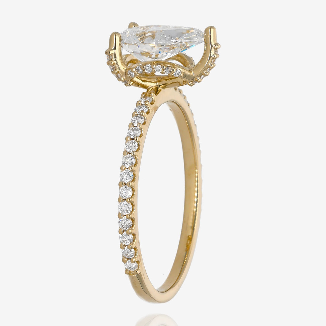 Triumphant LG Pear Shape Diamond Ring