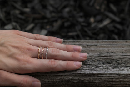 Rose Gold Ring, Twig Band