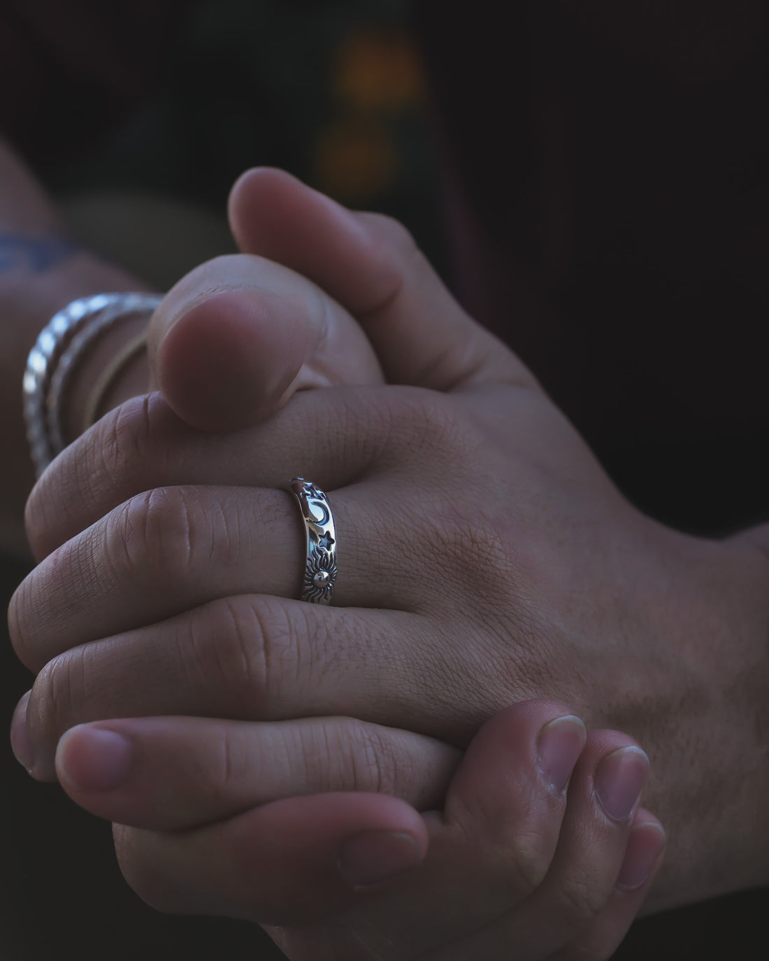 Silver Solar System Celestial Band, Wide