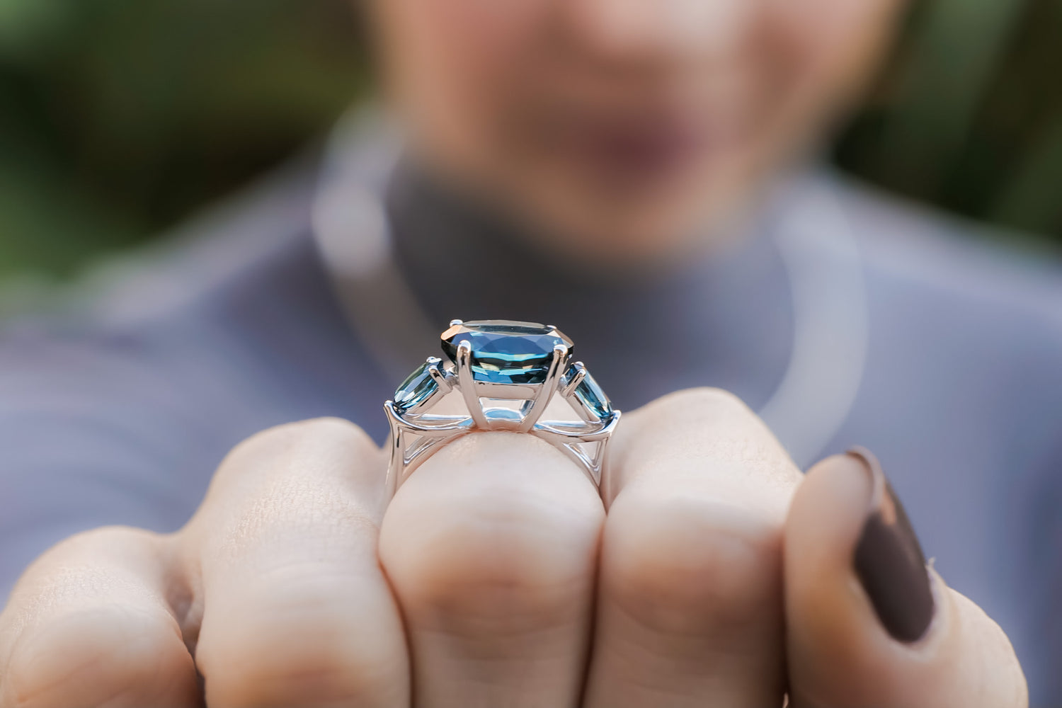 London Blue Topaz Triple Play Ring