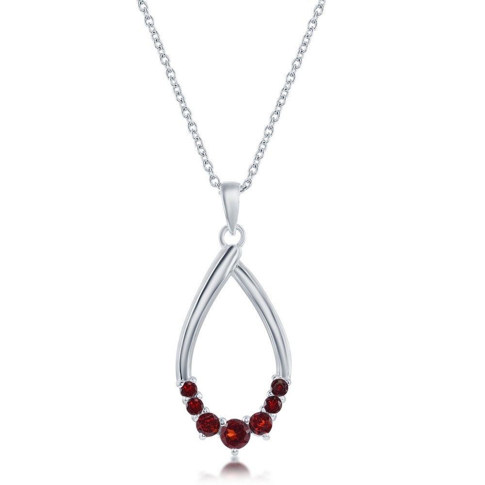 Rain Drops Birthstone Necklace