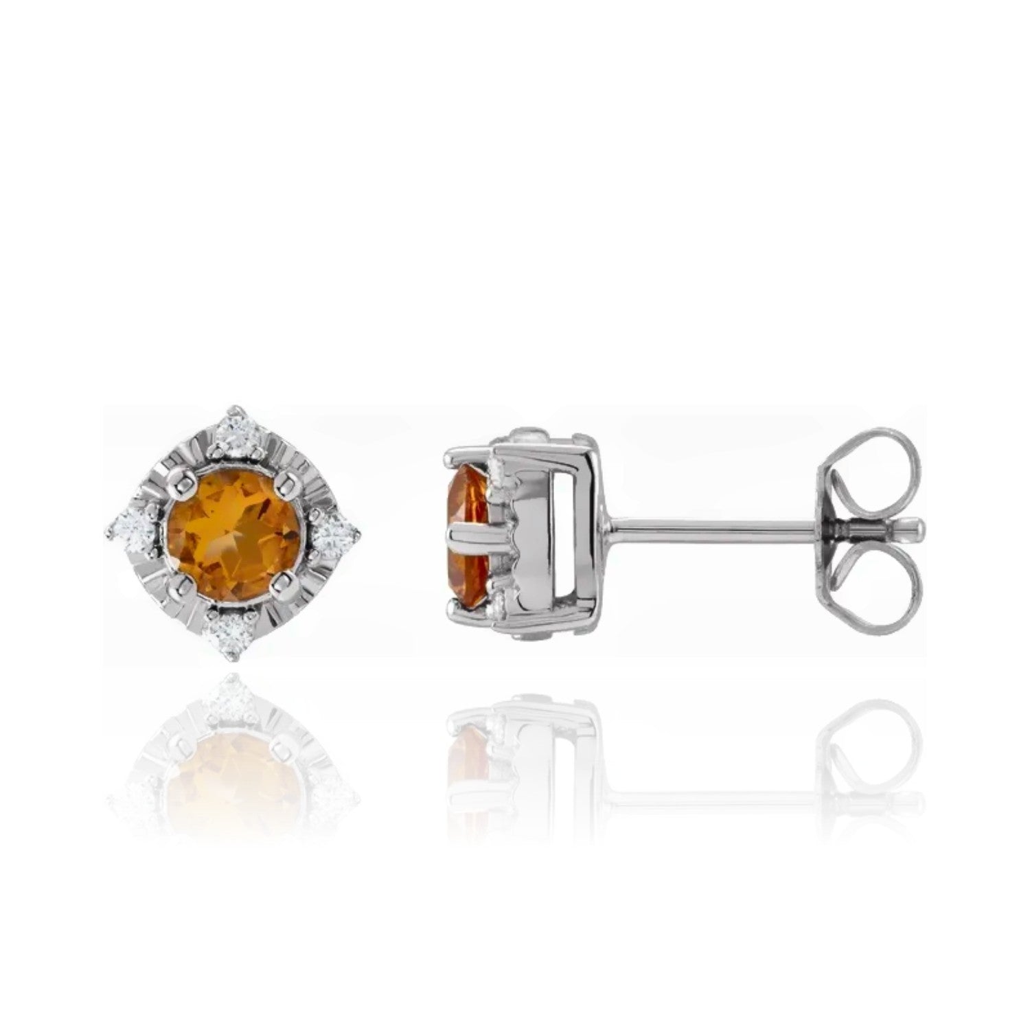 Birthstone Brilliance Color Gemstone and Diamond Earrings