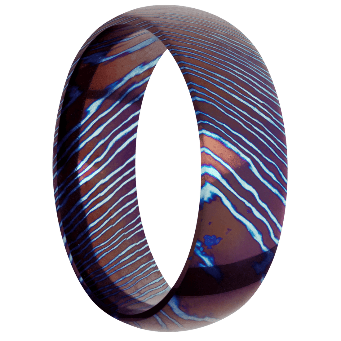 Titanium Damascus + Polish Finish