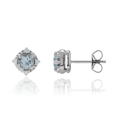 Birthstone Brilliance Color Gemstone and Diamond Earrings