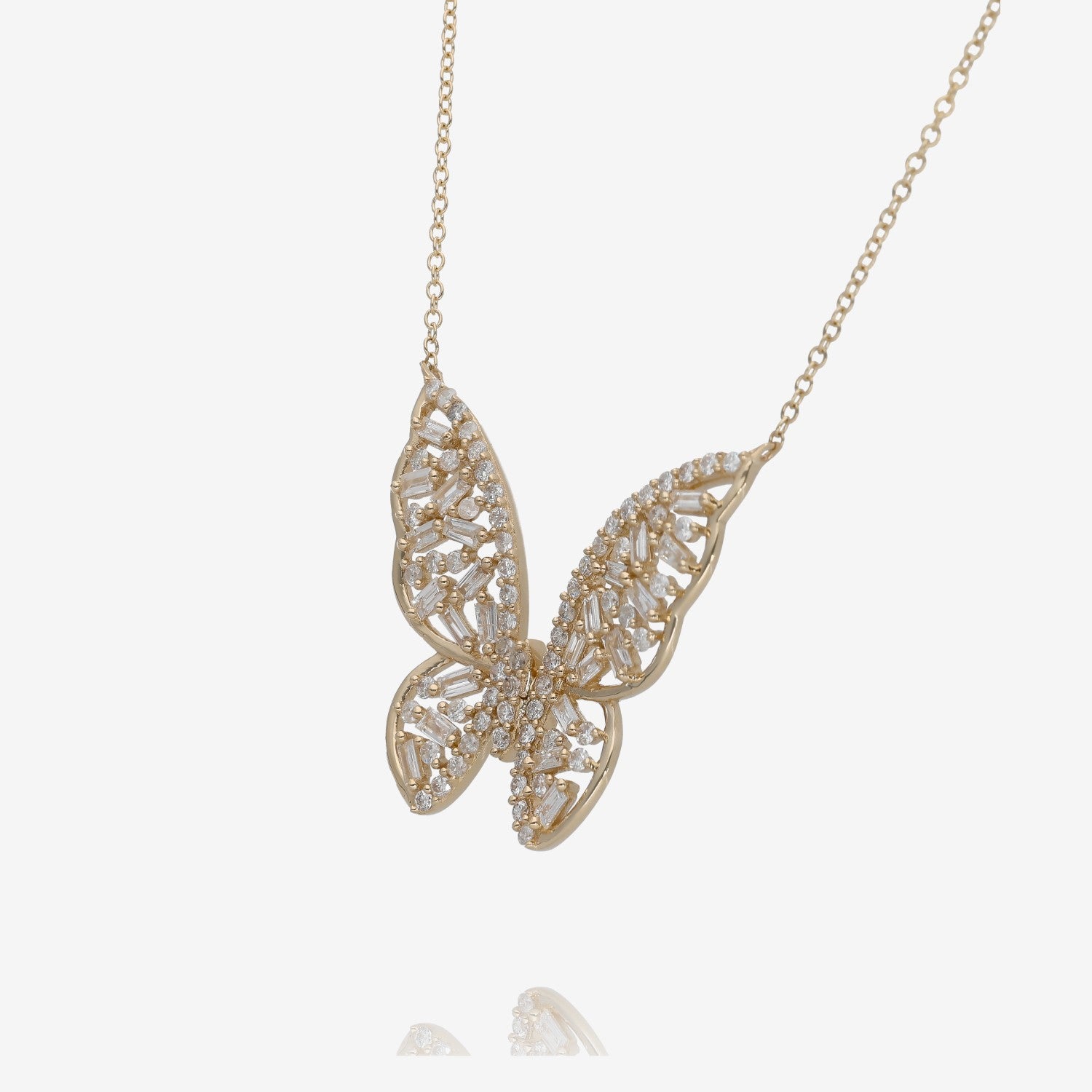 Wings of Light Diamond Butterfly Necklace