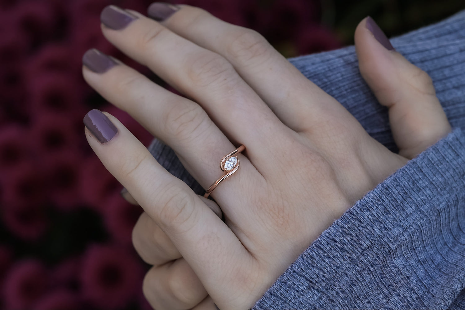 Cozy Little Hug Marquise Ring Rose Gold – Wexford Jewelers