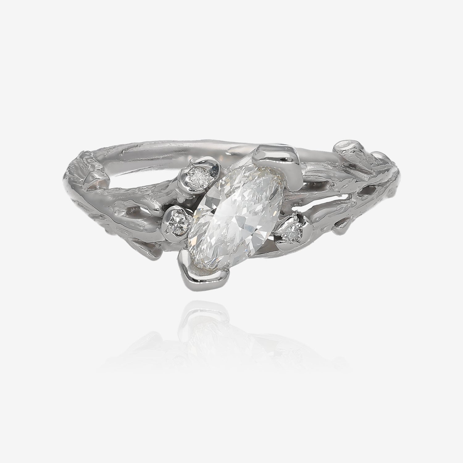 Tree Branches Marquise Diamond Ring