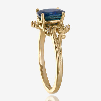 Sweet Summer Blues Sapphire Ring in 14k Yellow Gold