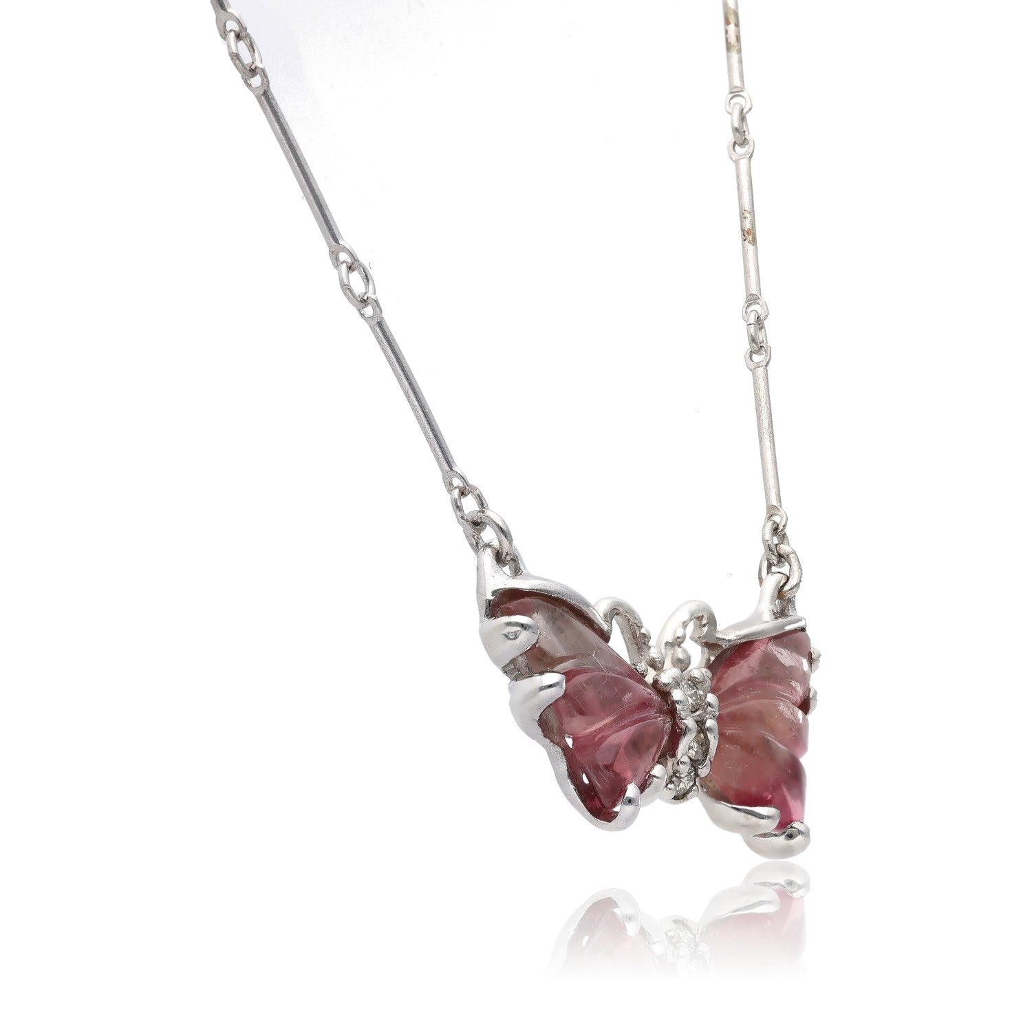 Picture Perfect Pink Butterfly Necklace