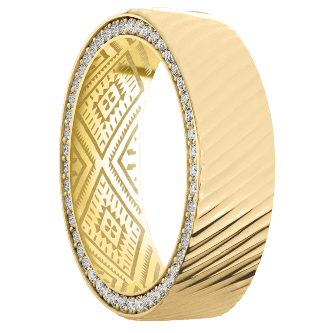 14K Yellow Gold + Polish Finish