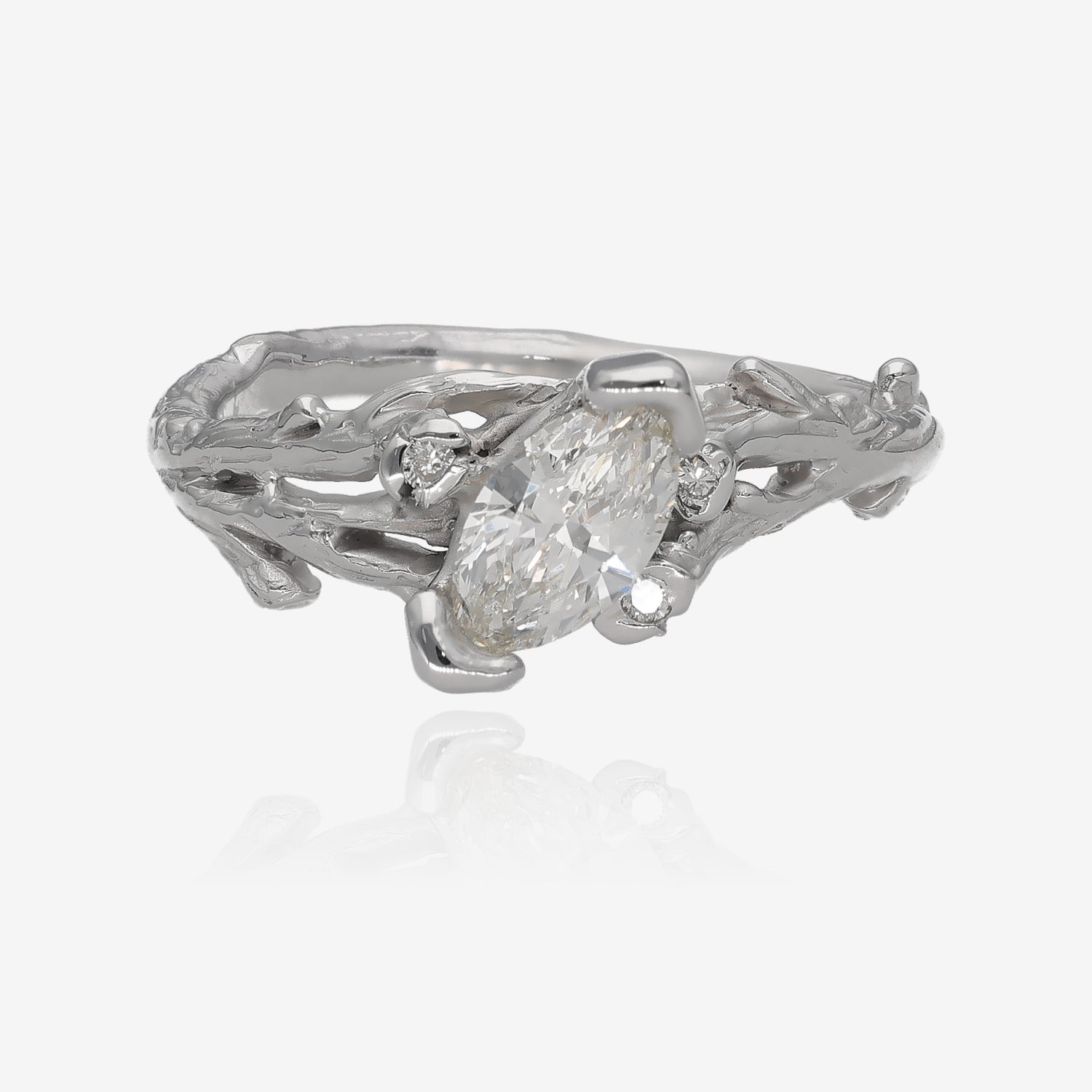 Tree Branches Marquise Diamond Ring