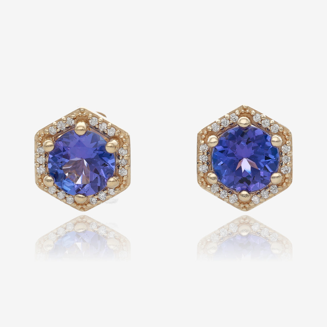 Magnificent Tanzanite Earrings in Yellow Gold