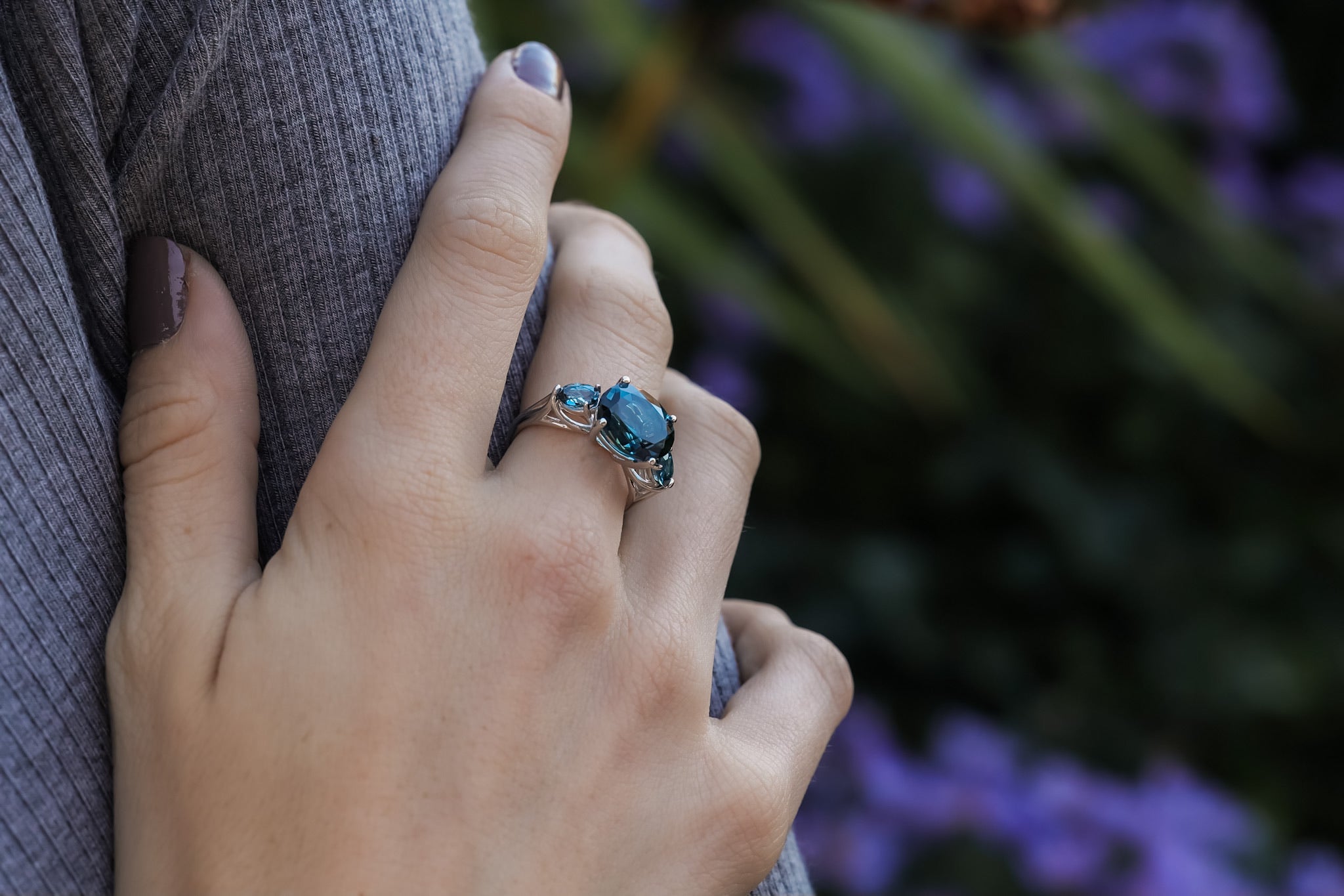 London Blue Topaz Triple Play Ring