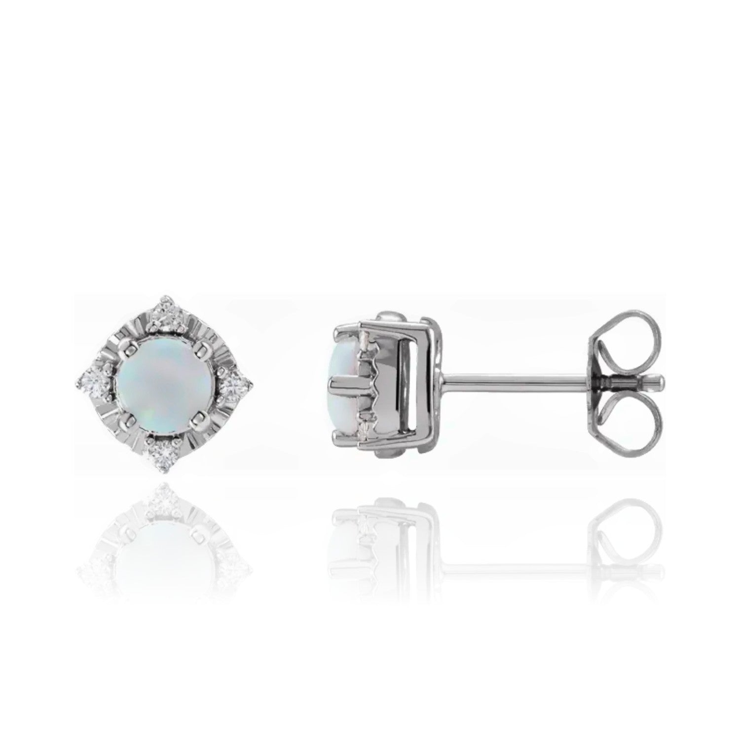 Birthstone Brilliance Color Gemstone and Diamond Earrings