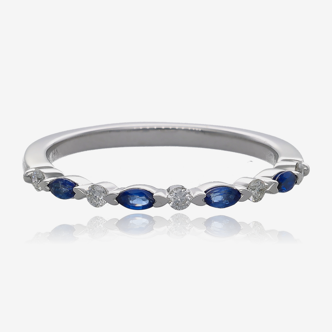 Dazzling Sapphire and Diamond Band