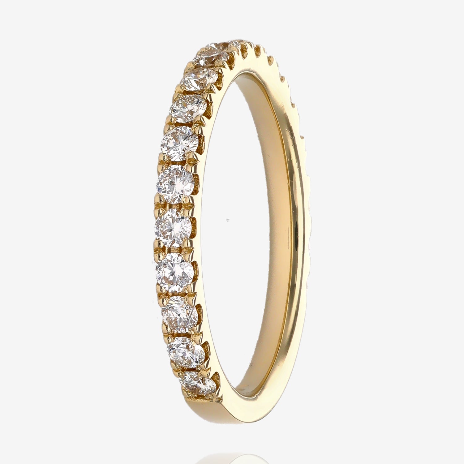 Yellow Gold Natural Diamond Line Band