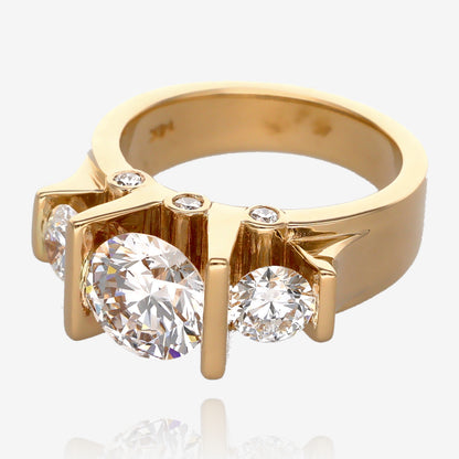 Modern Brilliance Lab Grown Three Diamond Ring